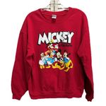 Disney  Mickey And Friends Red/Multi Sweatshirt Long Sleeve Size L‎ (11-13) Photo 0