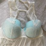 NEW Cassandra intimates lingerie padded white blue night gown sexy large Photo 5