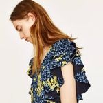 ZARA  Floral Ruffle Sleeve Dress Photo 2
