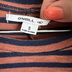 O'Neill  Chesapeak Burnt Orange Black Striped Tie Front Knit Beach Top Photo 8