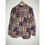 Liz Claiborne Vintage  Plaid Womens L Cotton 90s Shirt Patchwork Button Down Top Photo 3
