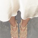 Miista Beige Stephanie Macrame Braided Lace UP Kitten Heel Sandal Tan Size 10 Photo 2