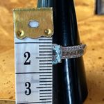 Natural Aquamarine Sterling Silver Ring Size 9 Photo 6