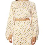 We Wore What  Satin Mini Slip Skirt Ditsy Floral Daisies Revolve Cottagecore M NWT Photo 0