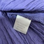 Christopher & Banks Purple Textured Button Down 3/4 Sleeve Top Blouse Photo 4