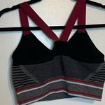 Stylish Black and Gray Women's Sports Bra Large Photo 1