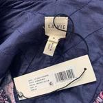 Rebecca Taylor La Vie Toile Fleur Floral Midi Dress Midnight Blue Size Medium Photo 9