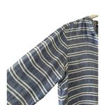 Garnet Hill linen blue nautical white striped lagenlook breathable SZ L#2327 Photo 1