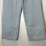 Mango denim Light Blue striped Culotte cropped/mid waist jeans size 4. NWT! Photo 2