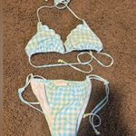 Stoney Clover Lane X Target Blue Gingham Triangle Bikini set small Photo 1