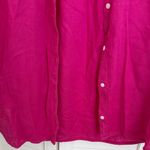 Old Navy NWOT Womens Linen Blend Boyfriend Shirt, Pink, Small Photo 5