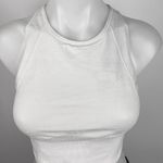 Lululemon White Striped Racerback Athletic Yoga Crop Tank Top Sports Bra Size S Photo 2