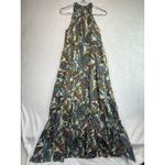 House Of Harlow 1960 Maxi Dress Floral Print Halter Neck Tiered XS Blue Photo 10