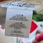 secret treasures White Red Silky Romantic Rose Print Mini Lingerie Slip Dress Photo 4