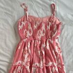 Women's Small Pink Floral Summer Dress Adjustable Straps Photo 5