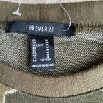 Forever 21 Womens Sweatshirt Size Medium Camouflage Camo Draped Olive Black Photo 4