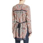 Theory  Marseille Premont Paisley Tieback 100% Silk Tunic Photo 3