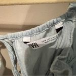 ZARA  Off the Shoulder Light Blue Crop Top | S Photo 3