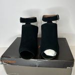 Vionic New  Kaia Women's Stacked Heel Sandal Black faux suede boot shoes 9 Photo 1