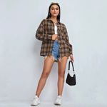 SheIn ‼️ Button Through Flannel Shirt‼️ Photo 0