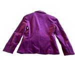 Theory  Purple Velvet Velour Blazer Jacket Button-Down Bold Classic Size 6 Womens Photo 6