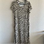 Time And Tru Maternity Women’s Leopard Short Sleeve Midi Dress Size XL (16 Photo 1