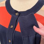 G.H. Bass & Co. colorblock striped cardigan Womens Size Medium NEW Blue Photo 3