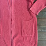 Frye 100% Cotton Duster Knit Cardigan in Coral Pink ~ Size Large ππ Photo 6