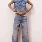 ZARA  Blue Denim Vest Waistcoat Size Medium Photo 1