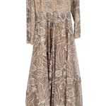 Mac Duggal  20285 Vintage Gold Jewel Encrusted Long Sleeve Square Neck Gown Sz 4 Photo 9