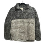 Thread + Supply Sherpa Color Block Quarter Zip Sweater Oversized XS Gray Photo 0