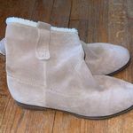 Sole Society  Verona Brown Suede Ankle Boot Size 10 M Faux Shearling Trim Pull On Photo 0