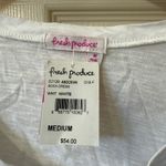 Fresh Produce Boca Dress WHT WHITE Medium 3/4 Sleeve Pockets Casual Photo 3