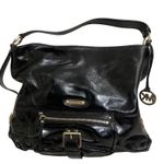 Michael Kors  Black Patent Leather Satchel Shoulder Bag Designer Purse EUC Photo 0