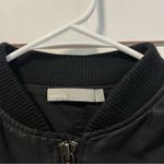 Vince Linen Blend Black Bomber Jacket Photo 3