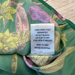 Green Floral Ruffle Neck Tie Front Sleeveless Blouse Top Women's Photo 4