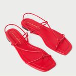 Loeffler Randall NWT  Eleanor Strappy Flat Napa Leather Sandals in Red Size 9 Photo 1