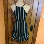 Lydelle Black Stripes summer ruffled mini dress Photo 9