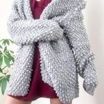 Loft Fuzzy Oversized Grey Cardigan Photo 0