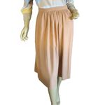 VINTAGE 1980'S P.H.M. SPORTSWEAR CAMEL FAUX SUEDE FEEL SKIRT SUIT (16) Tan Photo 6