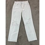 Rails NWT ‎ Atwater Blanche Distressed White Slouchy Straight Leg Jeans School 25 Photo 2