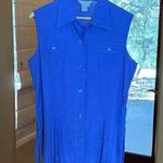 Sandro  Lavender Linen Blend Sleeveless Top Pleated Peplum Self Tie Belt Size XL Photo 0