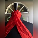 Liz Claiborne Vintage 80s red silk neck hair scarf Photo 7