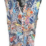 Melissa Paige Asymmetric Floral Abstract Blouse Photo 0