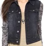 Free People  Mix Media Denim Jacket Photo 0