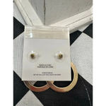 Melrose and Market Melrose Market Gold hoop earrings nickel free casual dressy new with tags Photo 1