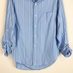 Citizens of Humanity Kayla Shirt in Canyon Stripe Blue Oversized Button Up Small Photo 9