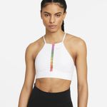 Nike  Women's White Indy Ladder Rainbow Sports Bra Photo 0