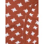 Orvis  Star Knit Burnt Orange Zip Front Cardigan size Medium Photo 5