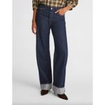 Madewell  Petite Low Slung Baggy Jeans Rinse Wash Dark Blue Rigid US 27P NWT Photo 1